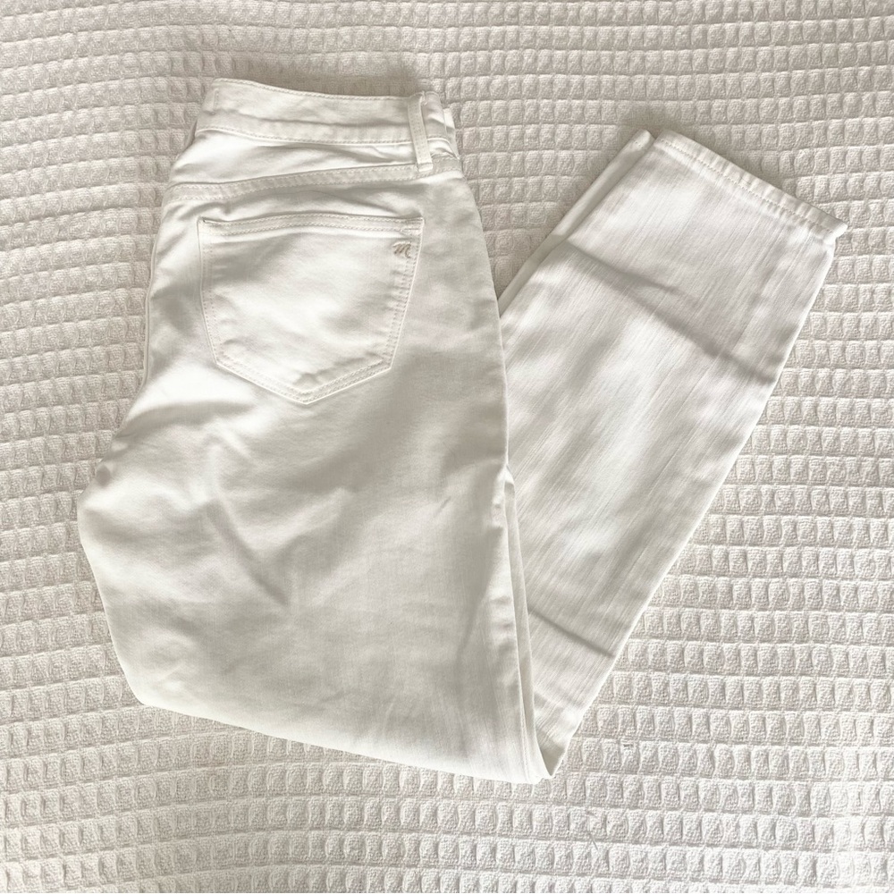 Madewell White Ankle Crop Jeans